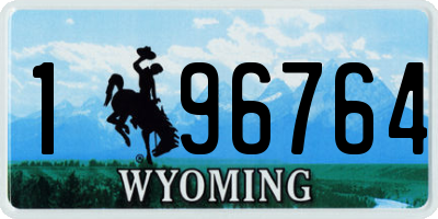 WY license plate 196764