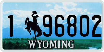 WY license plate 196802