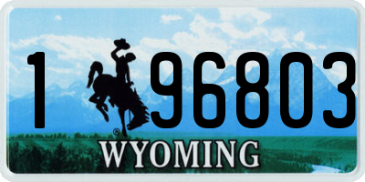 WY license plate 196803