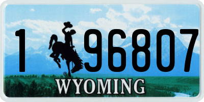 WY license plate 196807