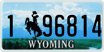 WY license plate 196814