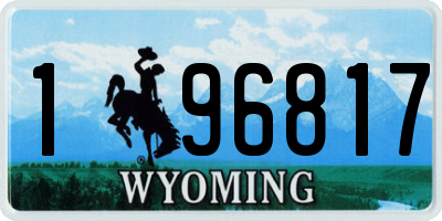 WY license plate 196817