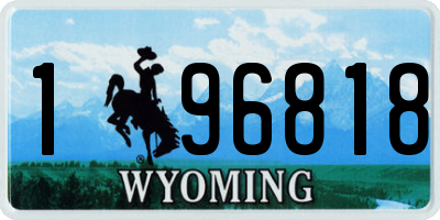 WY license plate 196818