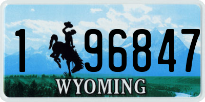WY license plate 196847