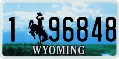 WY license plate 196848