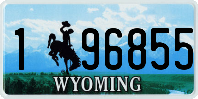 WY license plate 196855