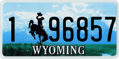 WY license plate 196857