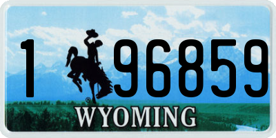 WY license plate 196859