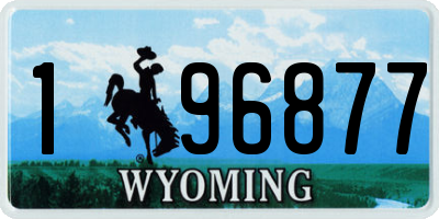 WY license plate 196877