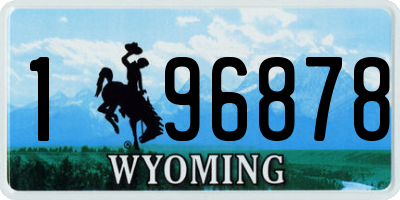 WY license plate 196878
