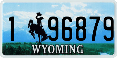 WY license plate 196879