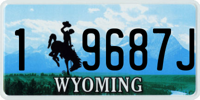 WY license plate 19687J