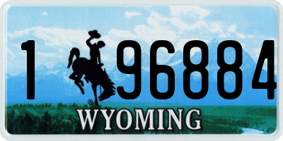 WY license plate 196884
