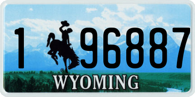WY license plate 196887