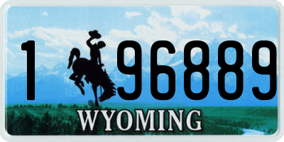 WY license plate 196889