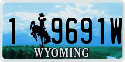 WY license plate 19691W