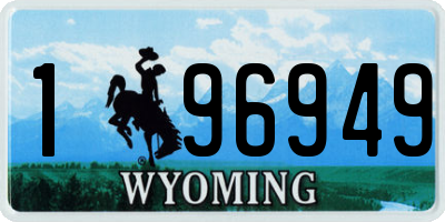 WY license plate 196949