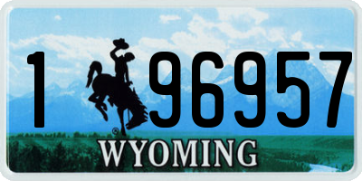 WY license plate 196957