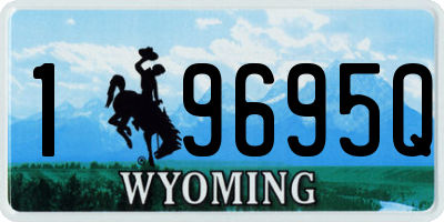 WY license plate 19695Q
