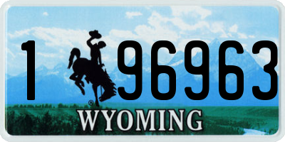 WY license plate 196963