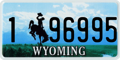 WY license plate 196995