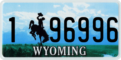 WY license plate 196996