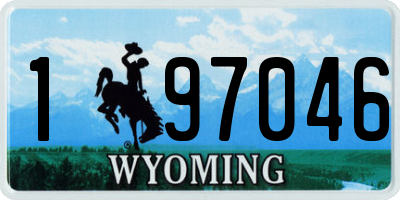 WY license plate 197046