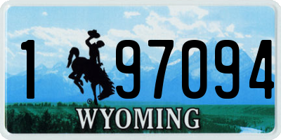 WY license plate 197094