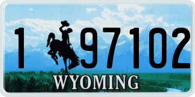 WY license plate 197102