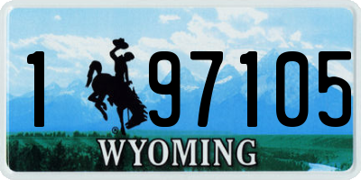 WY license plate 197105