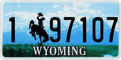 WY license plate 197107