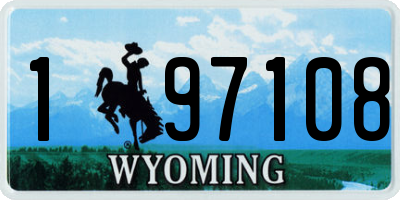 WY license plate 197108