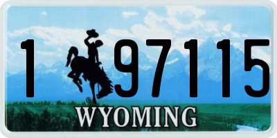 WY license plate 197115