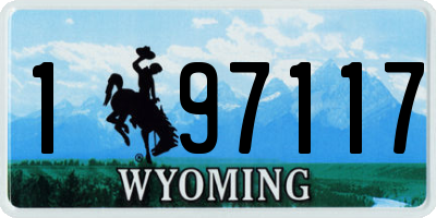WY license plate 197117