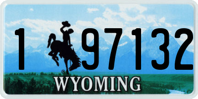 WY license plate 197132