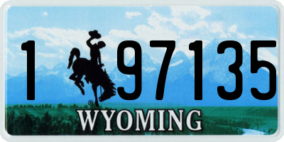 WY license plate 197135