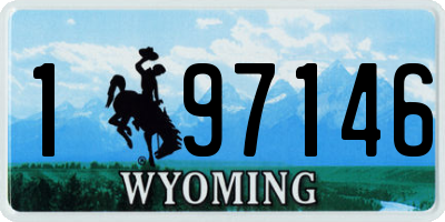 WY license plate 197146