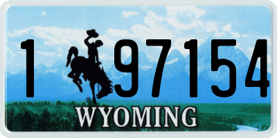 WY license plate 197154