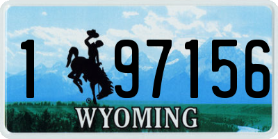 WY license plate 197156