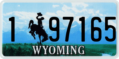 WY license plate 197165