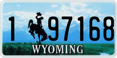 WY license plate 197168