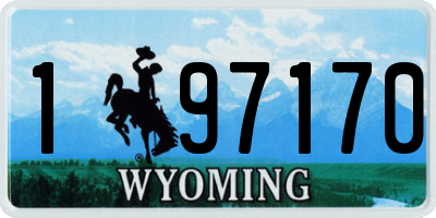 WY license plate 197170