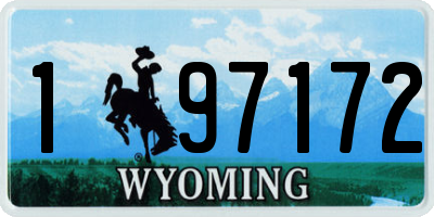 WY license plate 197172