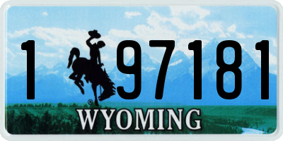 WY license plate 197181