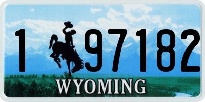 WY license plate 197182