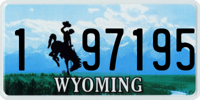 WY license plate 197195