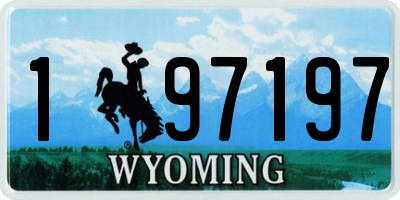 WY license plate 197197