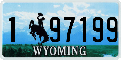 WY license plate 197199