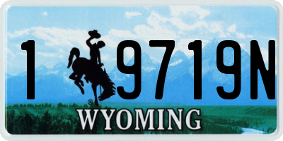 WY license plate 19719N