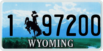 WY license plate 197200